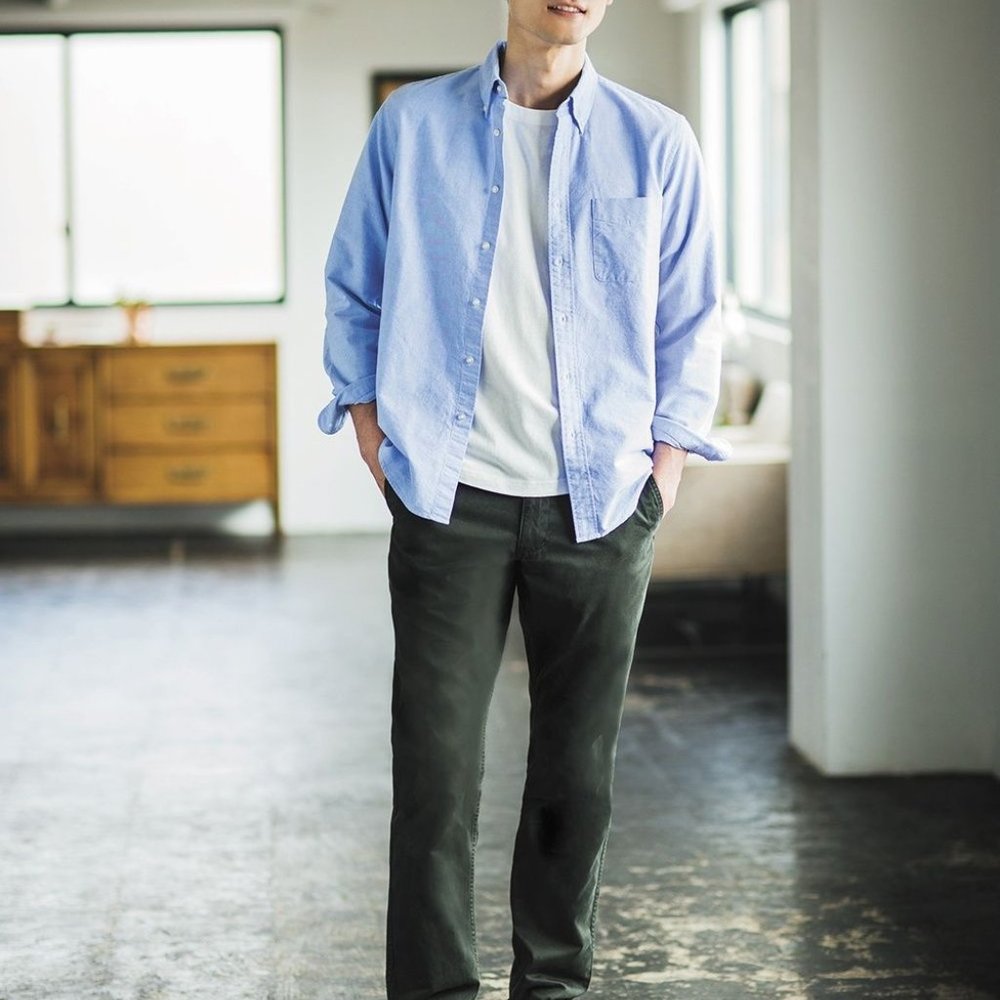 Uniqlo | Blue Slim Fit Button Down Dress Shirt